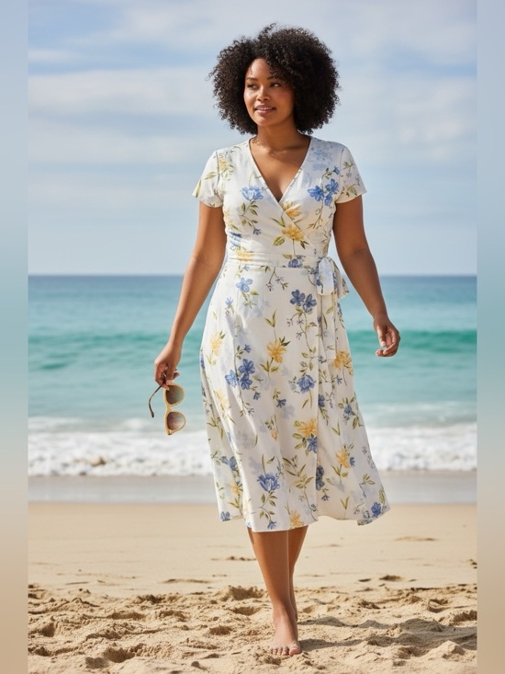 French Connection White Floral Dress NWT
